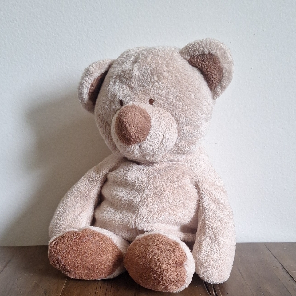 TY Pluffies Bear Lovey Plush Toy Stuffed Animal 2004 Tan Teddy Bear TyLux